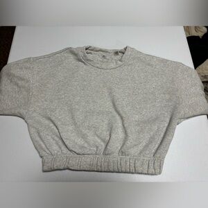 Grey cropped adidas sweatshirt